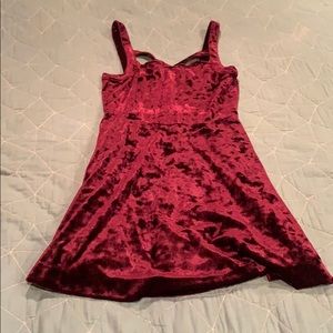 Crushed velvet skater dress